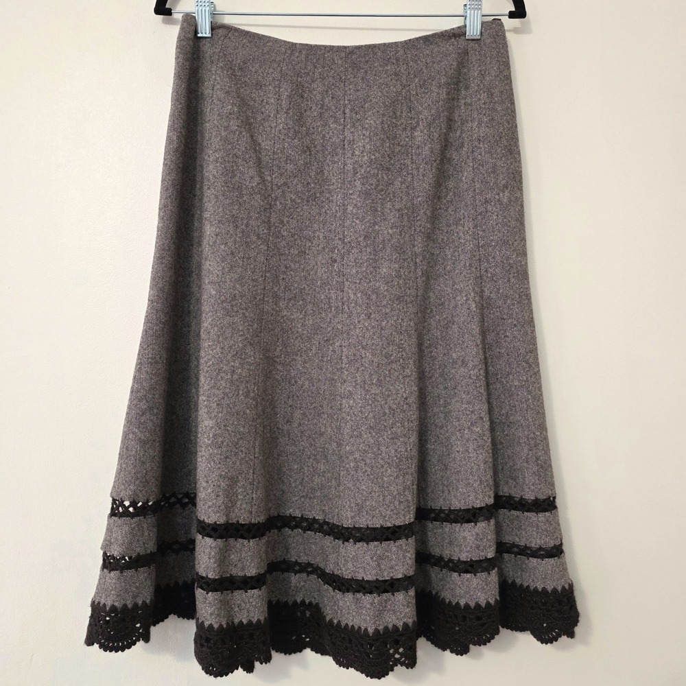 Vintage Talbots Wool Silk Blend Skirt Sz 8 Petite‎ Crochet Cottage Twee Academia